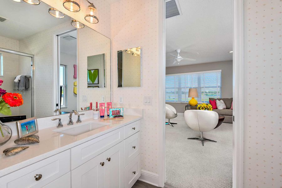 Representative furnished interior of a home built from the Triumph by Neal Communities in Verandah, Fort Myers (Image 23).