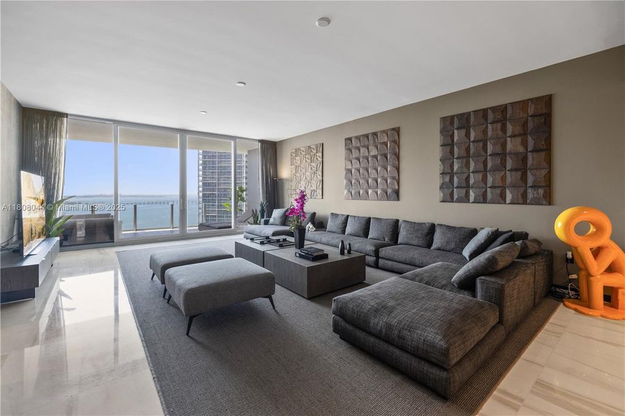 Furnished interior view inside a new home in Aston Martin Residences, Miami (Image 6).