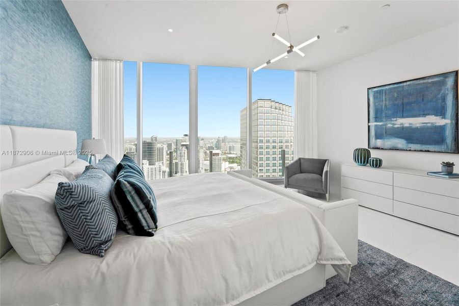 Furnished interior view inside a new home in , Miami (Image 15). Furnished interior view inside a new home in , Miami (Image 15).