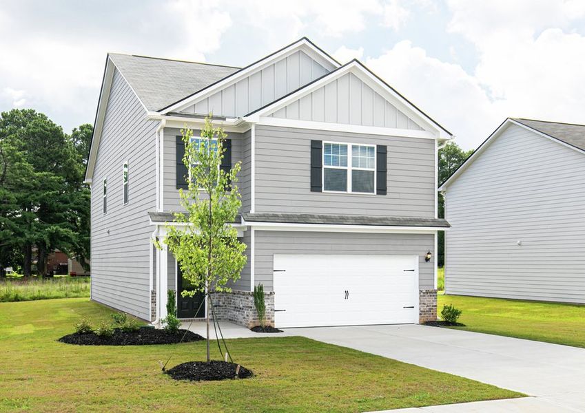 Representative exterior photo of a completed home built from the Lincoln by LGI Homes in Avondale North, Conyers, GA (Image 2).