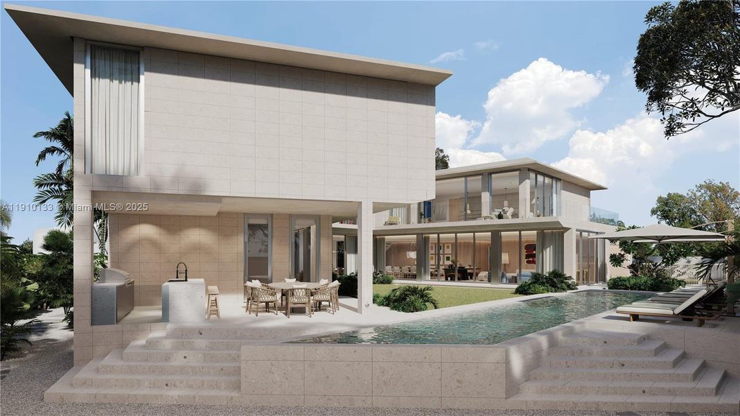 Exterior details and patio area of a home in , Miami (Image 2). Exterior details and patio area of a home in , Miami (Image 2).