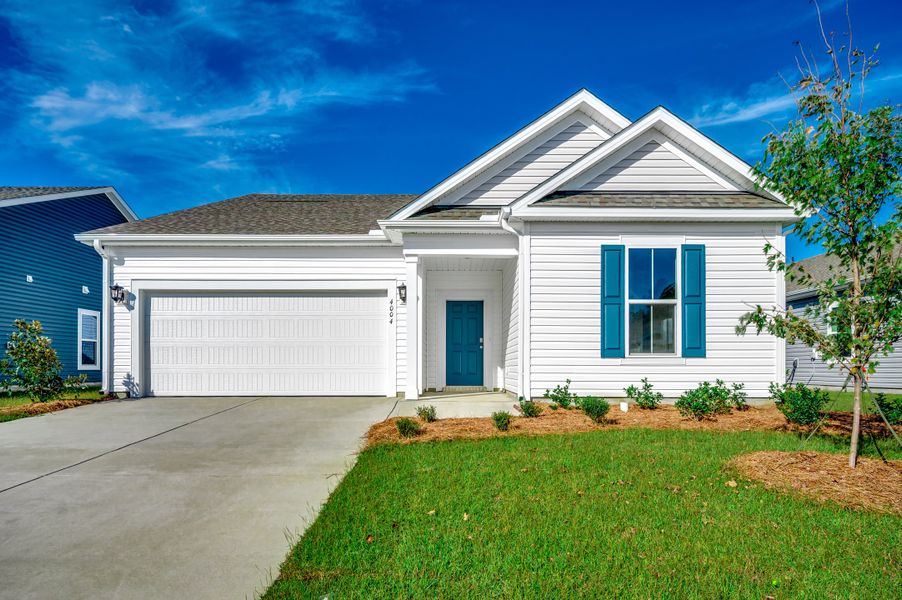 Front exterior of a new home in Somerset, Myrtle Beach, SC, highlighting curb appeal (Image 1). Front exterior of a new home in Somerset, Myrtle Beach, SC, highlighting curb appeal (Image 1).