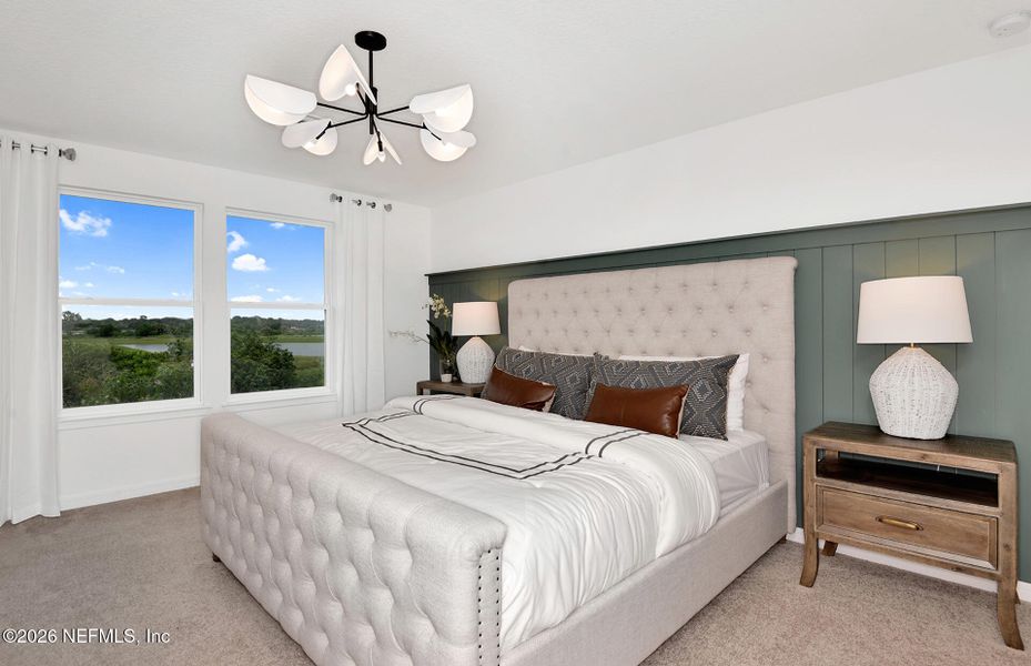 Furnished interior view inside a new home in Wells Landing, Jacksonville (Image 4).