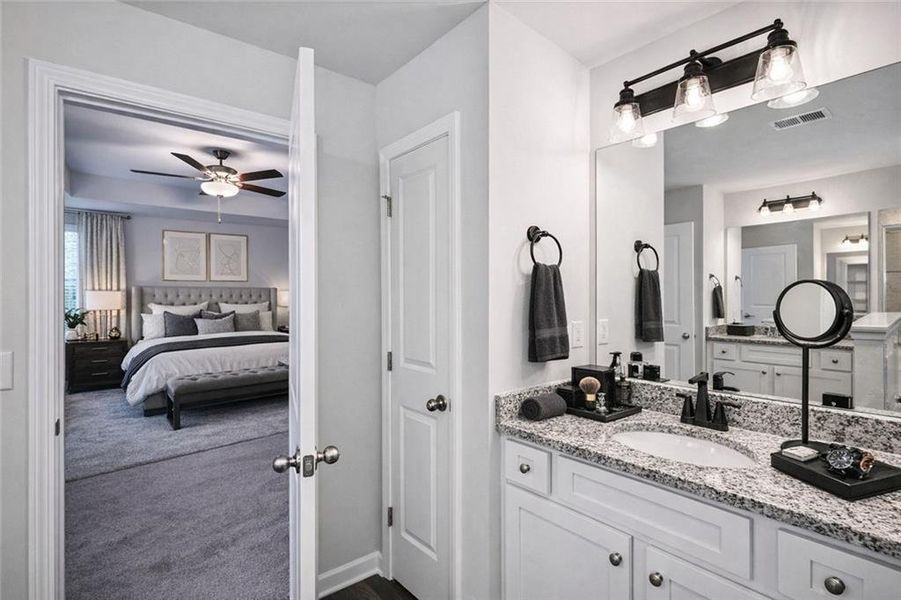 Furnished interior view inside a new home in The Hills at Cedar Creek, Winder (Image 15). Furnished interior view inside a new home in The Hills at Cedar Creek, Winder (Image 15).