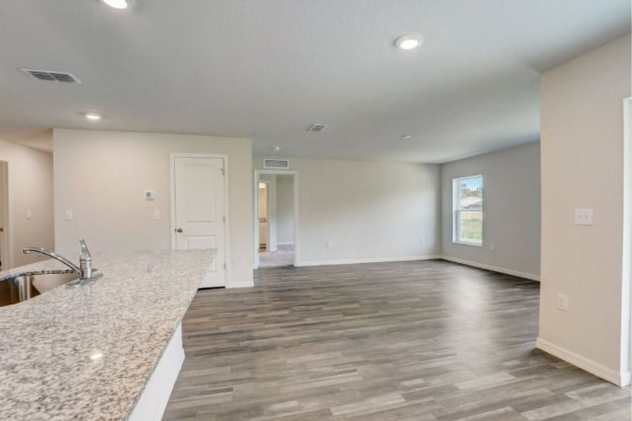 A large empty kitchen.