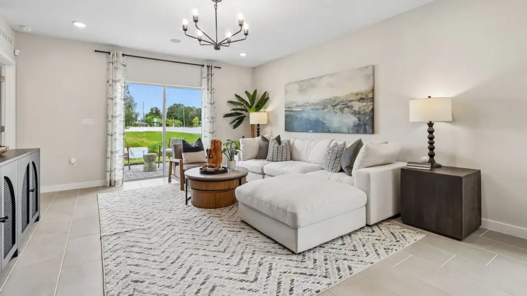 Flagler Floor Plan Living Area by DRB Homes in Willowbrook North in Winter Haven Florida