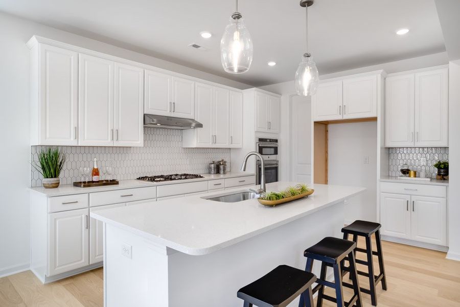 Representative furnished interior of a home built from the Leland by Taylor Morrison in Stafford at Langtree, Mooresville (Image 3).