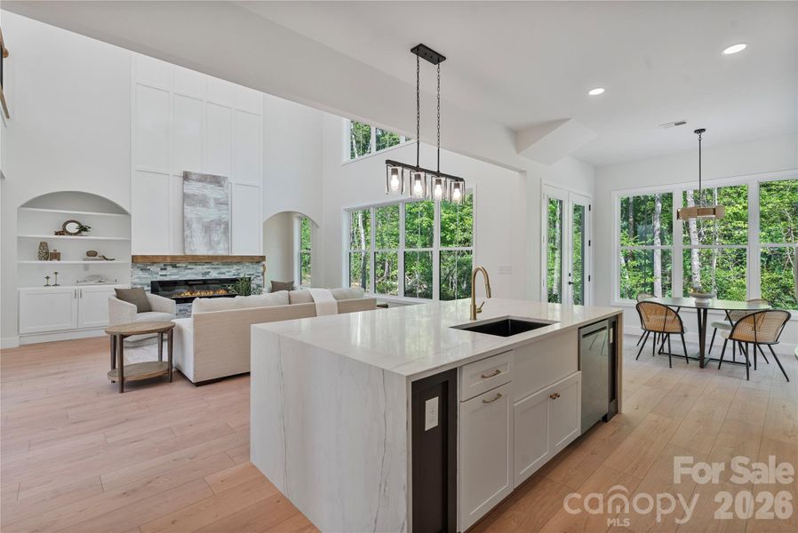 Furnished interior view inside a new home in , Clover (Image 37).
