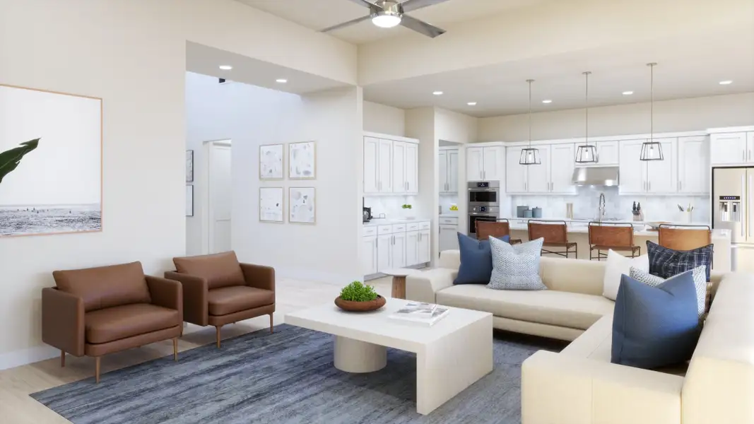 Representative furnished interior of a home built from the 5052 by Risewell Homes in Freedom at Anthem, Kyle (Image 4).