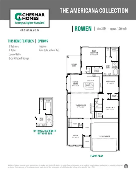 2D floor plan layout of this home in Wood Leaf Reserve, Tomball, TX (Image 3).