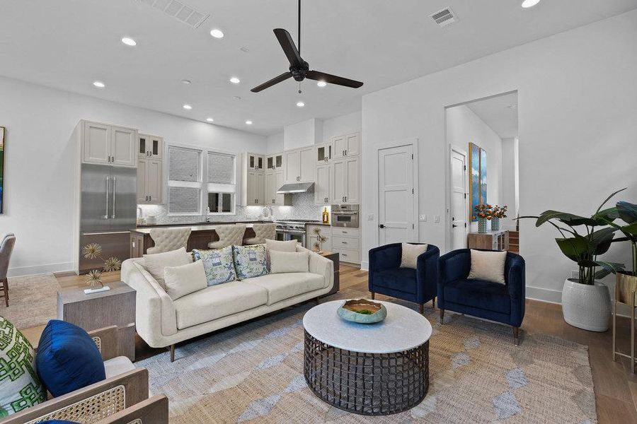 Open concept floor plan