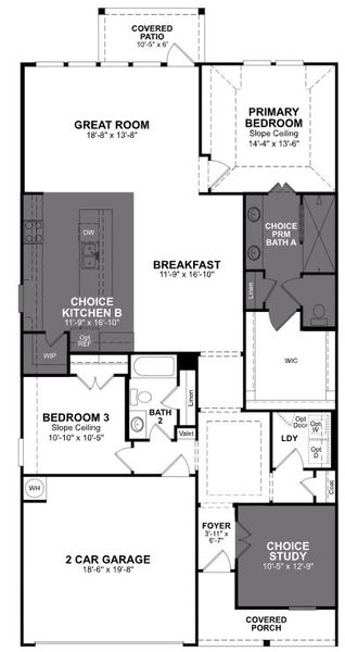 2D floor plan layout of this home in Meridiana, Manvel, TX (Image 4).