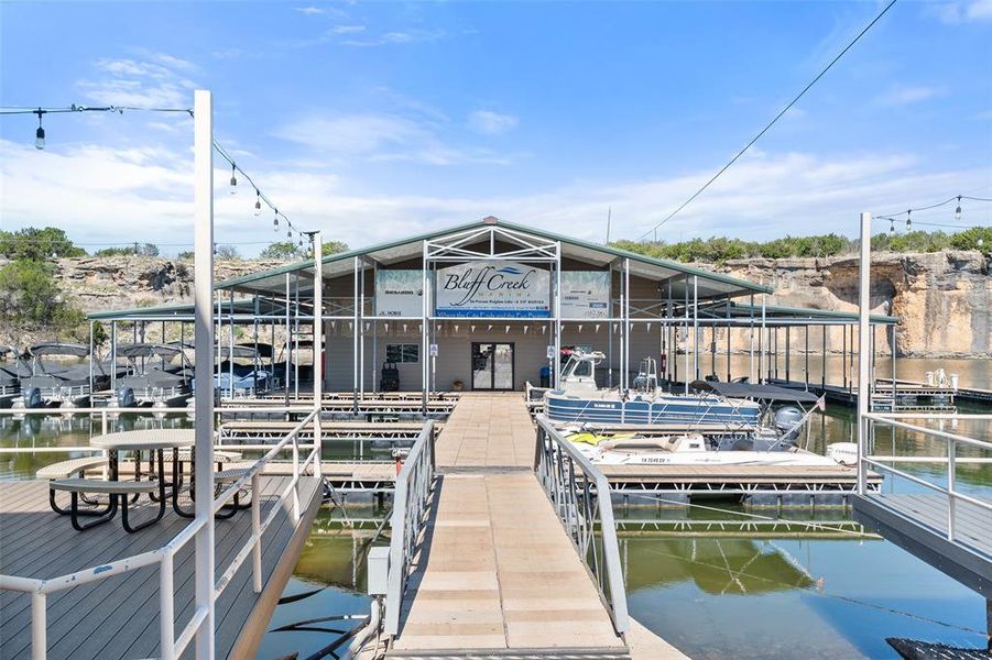 Dock featuring a water view