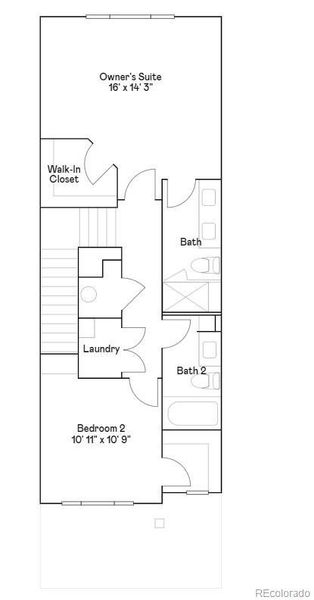 2D floor plan layout of this home in Parterre: The Parkside Collection, Thornton, CO (Image 2). 2D floor plan layout of this home in Parterre: The Parkside Collection, Thornton, CO (Image 2).