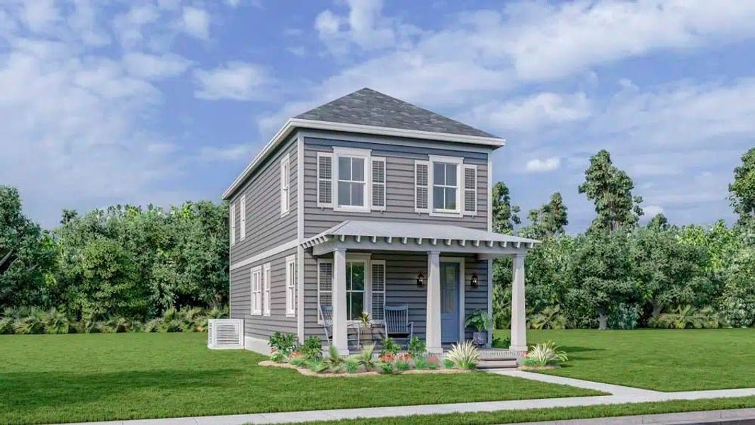 Representative exterior photo of a completed home built from the The Jackson by New Leaf Builders in Riverlights, Wilmington, NC (Image 5). Representative exterior photo of a completed home built from the The Jackson by New Leaf Builders in Riverlights, Wilmington, NC (Image 5).