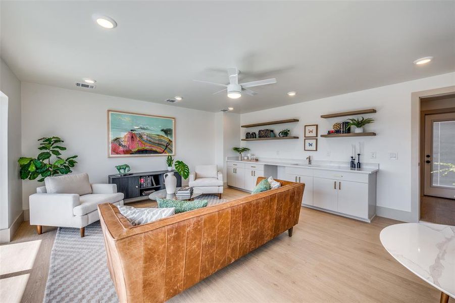 Furnished interior view inside a new home in , Fort Worth (Image 8). Furnished interior view inside a new home in , Fort Worth (Image 8).