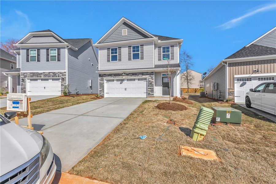 This newly constructed home boasts modern design a