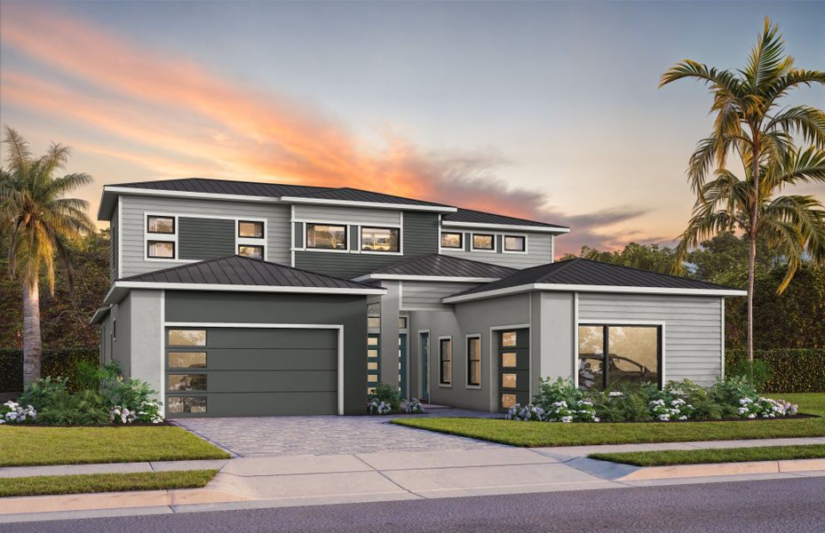 Representative exterior photo of a completed home built from the Madeira by DiVosta in Amara, Lake Worth, FL (Image 23). Representative exterior photo of a completed home built from the Madeira by DiVosta in Amara, Lake Worth, FL (Image 23).