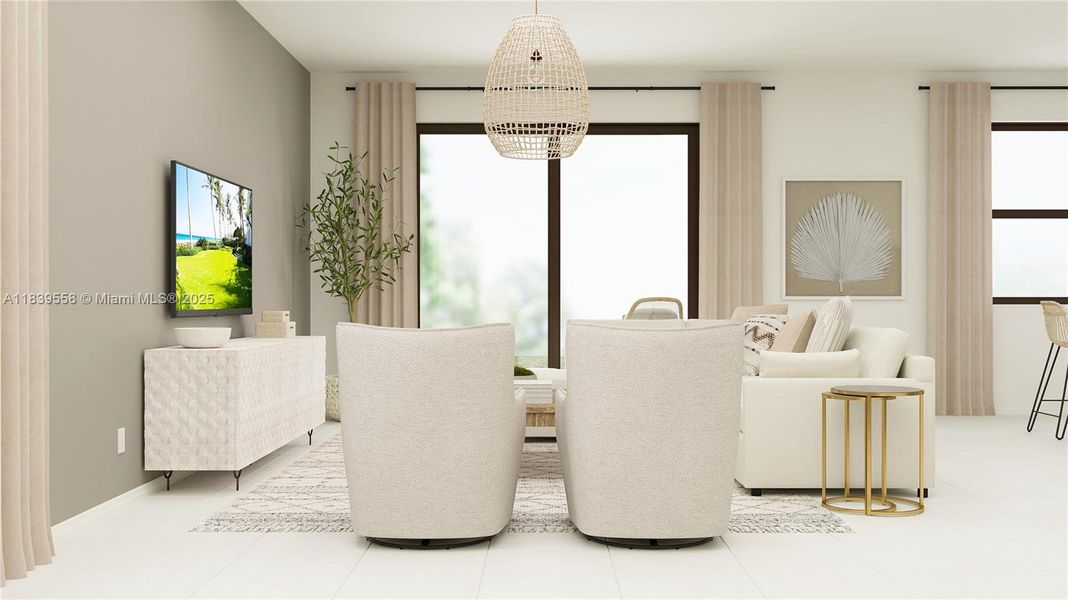 Furnished interior view inside a new home in Arbor Estates, Miami (Image 4).