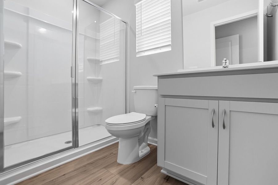 Furnished interior view inside a new home in Waxhaw Landing, Monroe (Image 12).