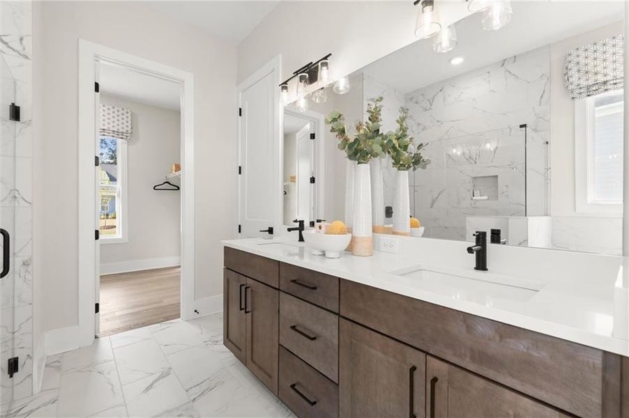 Furnished interior view inside a new home in Hillgrove Preserve, Powder Springs (Image 30).