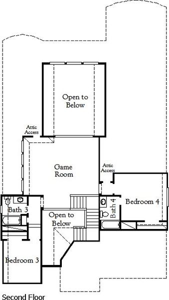 2D floor plan layout of this home in The Highlands, Porter, TX (Image 3). 2D floor plan layout of this home in The Highlands, Porter, TX (Image 3).