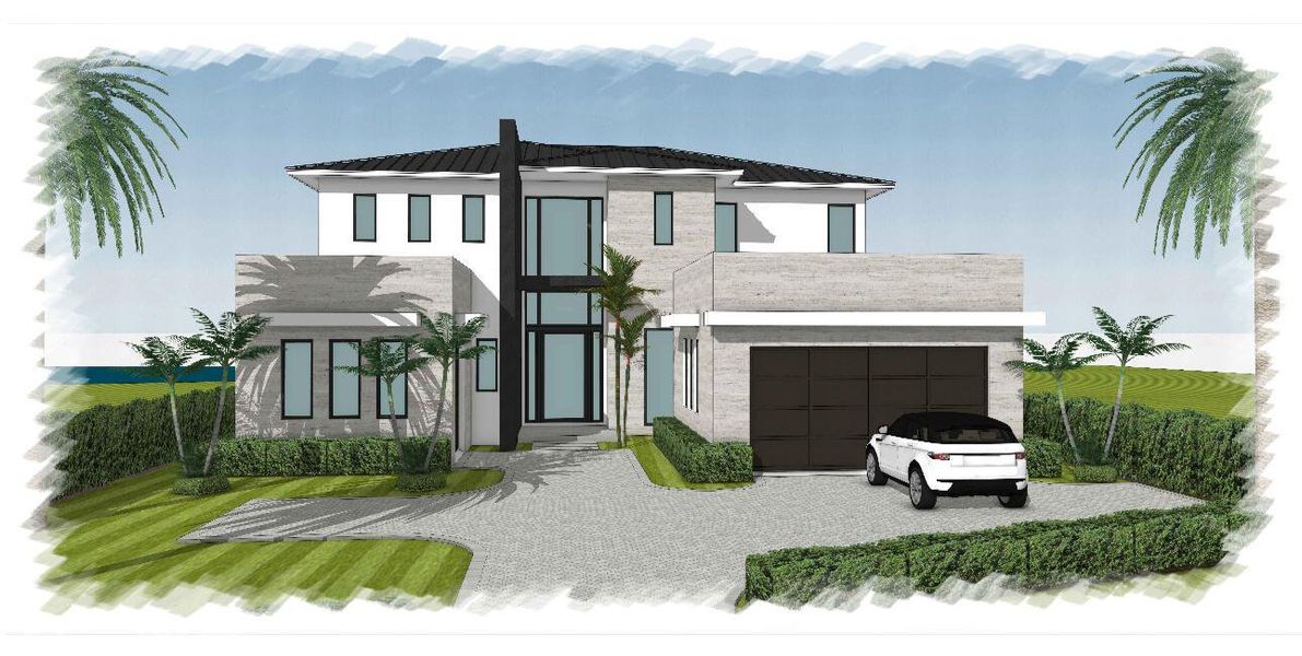 Exterior rendering of this home design in , North Palm Beach, FL (Image 3).