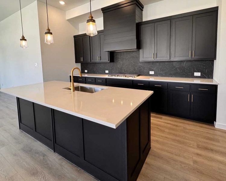 Kitchen Construction Progress featuring the Noir Collection