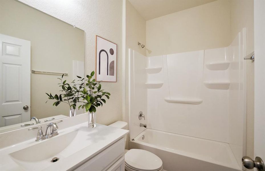 *Virtual Representation - Spacious secondary bathroom *Virtual Representation - Spacious secondary bathroom