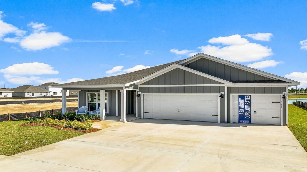 Representative exterior photo of a completed home built from the The Madison by D.R. Horton in Liberty, Panama City, FL (Image 22).