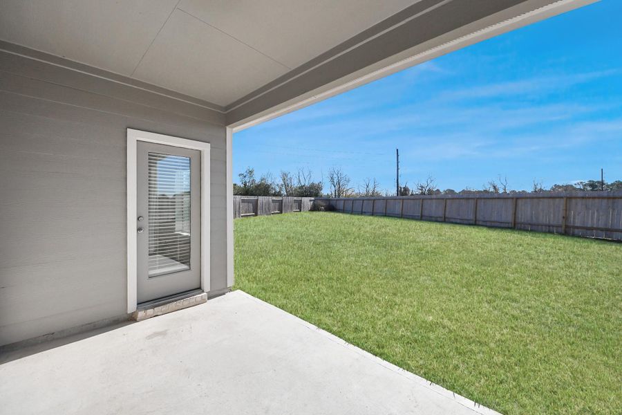 Exterior details and patio area of a home in Tamarron, Katy (Image 26). Exterior details and patio area of a home in Tamarron, Katy (Image 26).