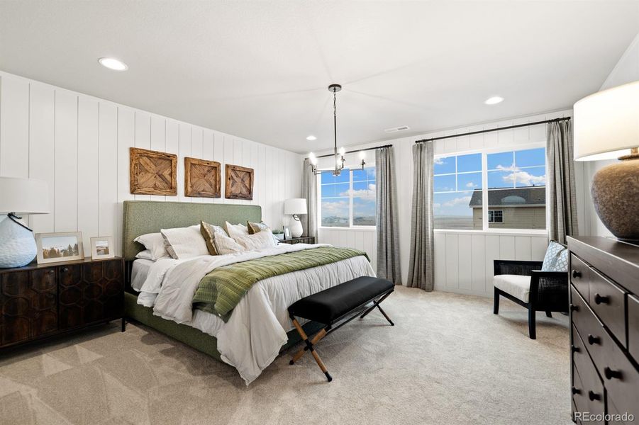 Photos shown are of a previously built model home and are intended to represent the floor plan. The home currently available may include different finishes, features, and selections.