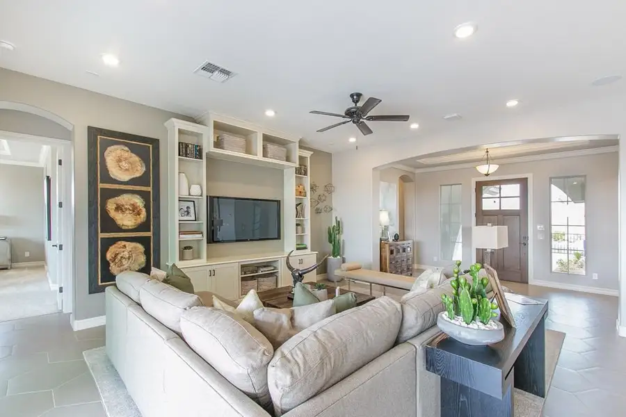 Furnished interior view inside a new home in Harmony at Montecito in Estrella, Goodyear (Image 4).
