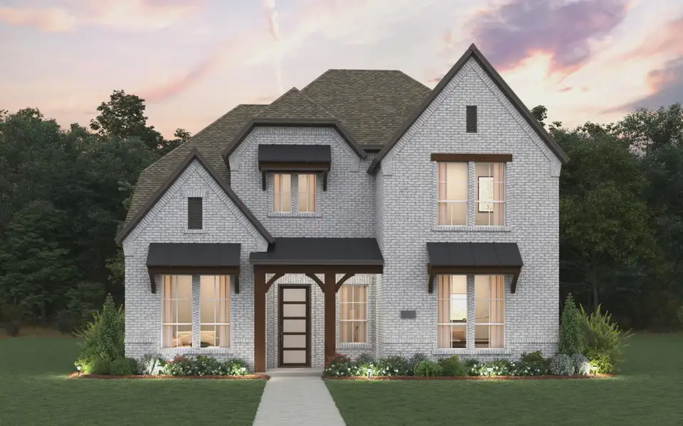 Representative exterior photo of a completed home built from the Salado by Chesmar Homes in The Grove Frisco, Frisco, TX (Image 4).