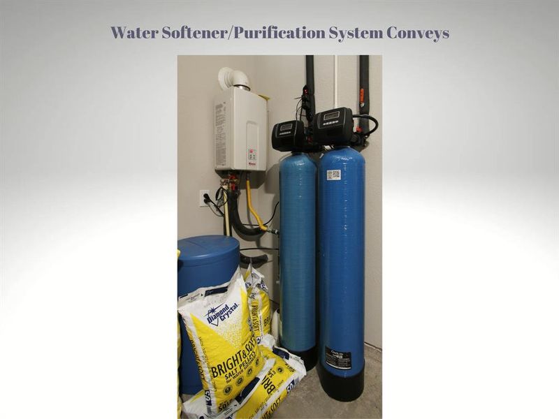 The house is enhanced by this water softening/purification system