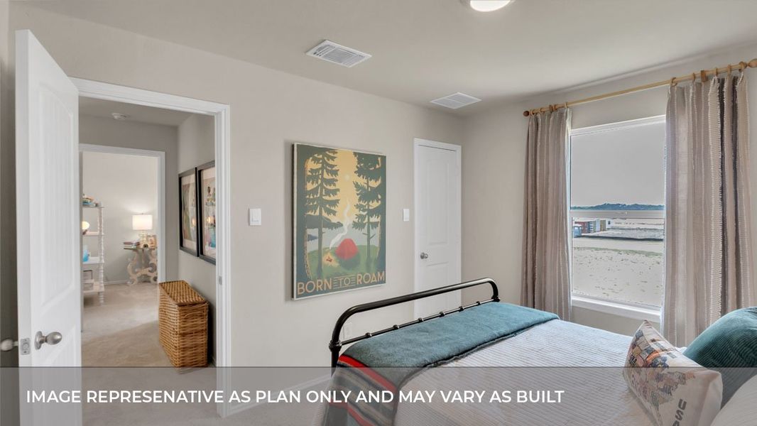 Furnished interior view inside a new home in Trails at Wildhorse, Austin (Image 22).