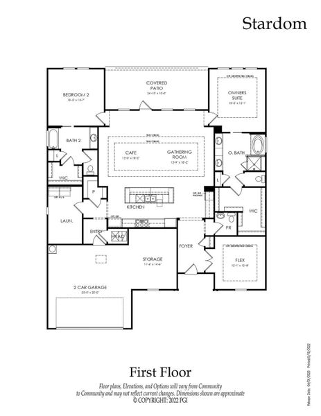 2D floor plan layout of this home in Del Webb Fulshear, Fulshear, TX (Image 1). 2D floor plan layout of this home in Del Webb Fulshear, Fulshear, TX (Image 1).