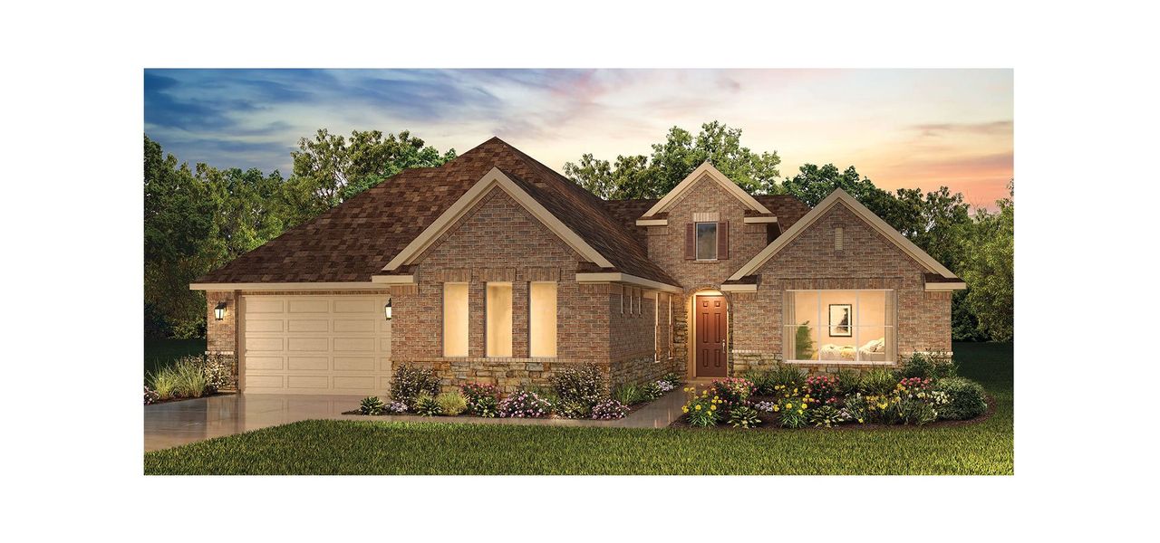 Representative exterior photo of a completed home built from the Belmont by Robson Resort Communities in Robson Ranch Texas, Denton, TX (Image 1). Representative exterior photo of a completed home built from the Belmont by Robson Resort Communities in Robson Ranch Texas, Denton, TX (Image 1).