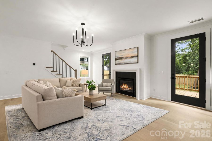 Furnished interior view inside a new home in , Charlotte (Image 8).