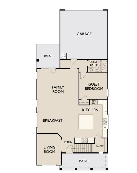 2D floor plan layout for the Murphy by Ashton Woods in The Point, Rolesville, NC (Image 3).