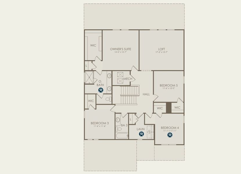 2D floor plan layout for the Yorkshire by Pulte Homes in Murray Farms, Middleburg, FL (Image 5). 2D floor plan layout for the Yorkshire by Pulte Homes in Murray Farms, Middleburg, FL (Image 5).