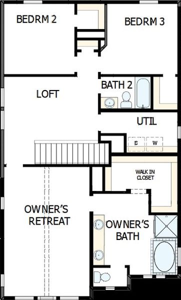 2D floor plan layout of this home in Easton Park – Nelson Village - Haven Series, Austin, TX (Image 3). 2D floor plan layout of this home in Easton Park – Nelson Village - Haven Series, Austin, TX (Image 3).