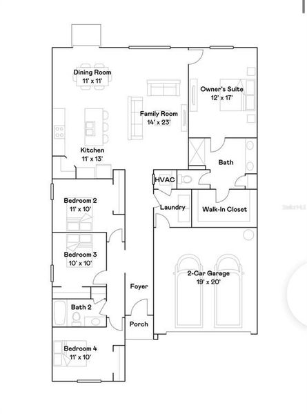 2D floor plan layout of this home in , Riverview, FL (Image 5). 2D floor plan layout of this home in , Riverview, FL (Image 5).