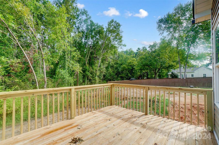 Back Deck overlooks Backyard & most of 1.36 acre lot!