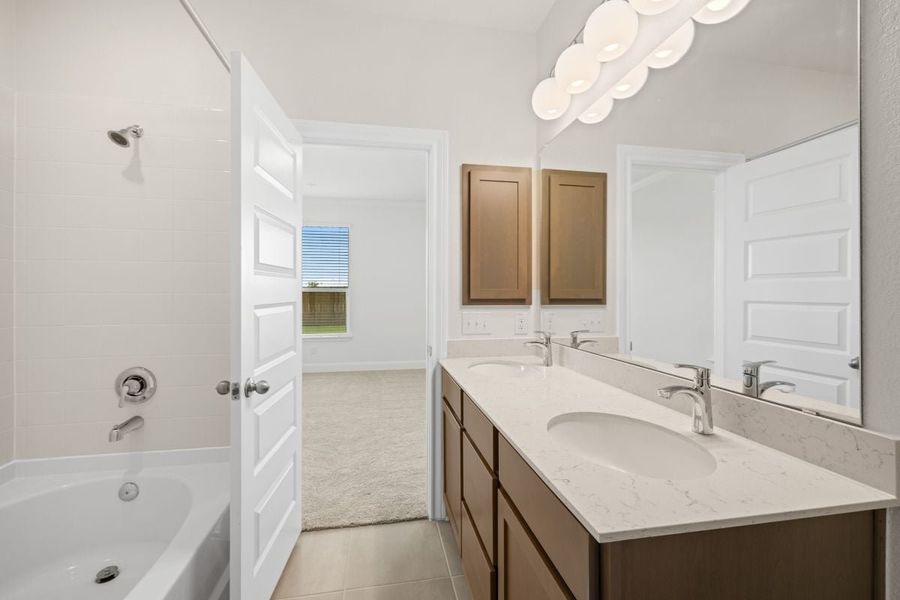 Furnished interior view inside a new home in Overlook Ranch, Georgetown (Image 8).
