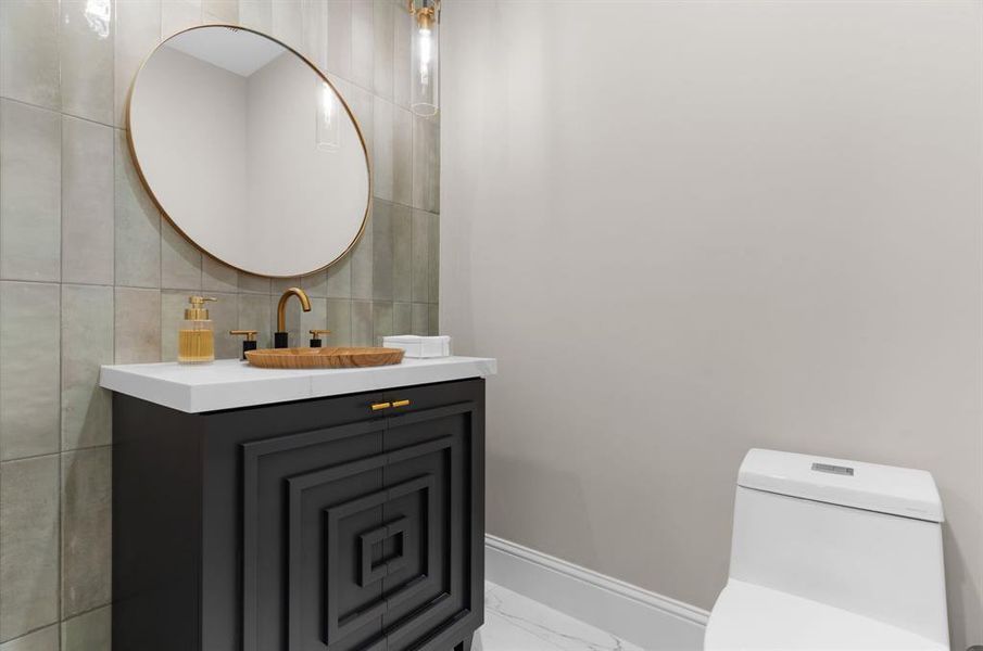 Upstairs half bath Upstairs half bath