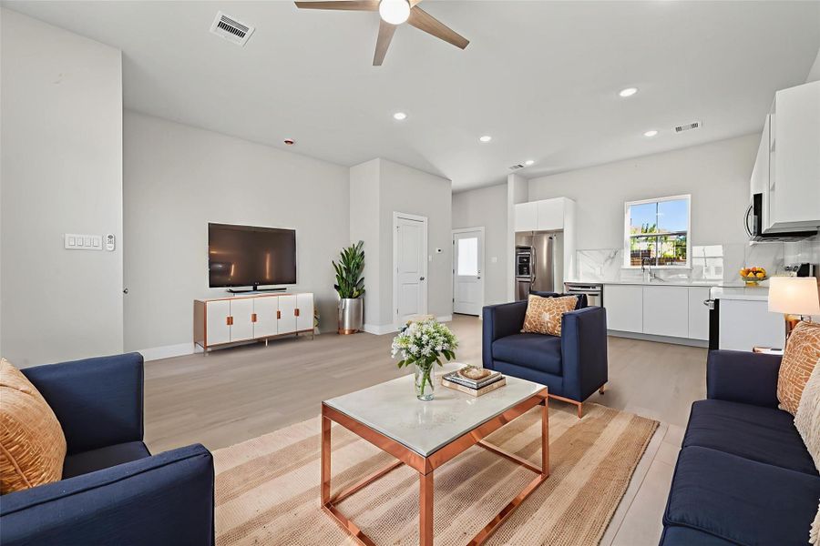Furnished interior view inside a new home in Metro Village, Houston (Image 6).