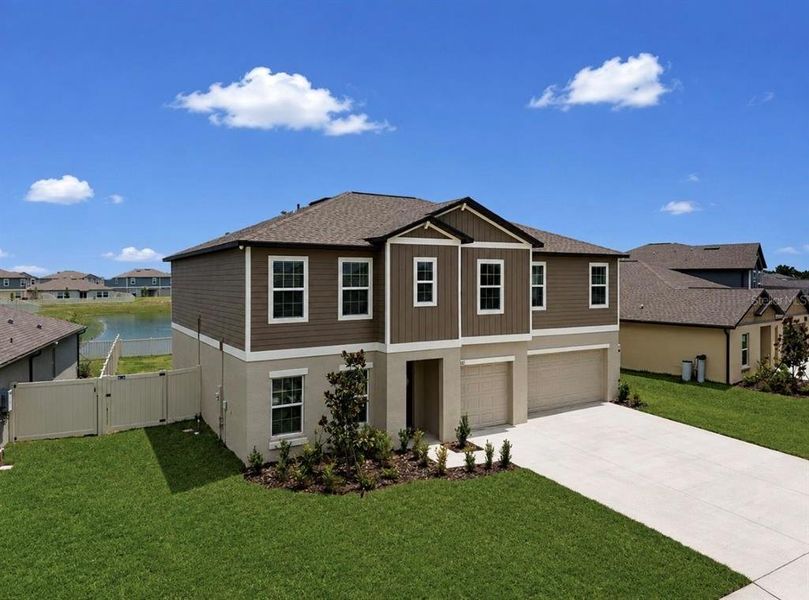 Front exterior of a new home in , Parrish, FL, highlighting curb appeal (Image 25). Front exterior of a new home in , Parrish, FL, highlighting curb appeal (Image 25).