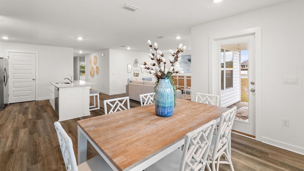 Furnished interior view inside a new home in Magnolia at the Bluffs Phase 3, Freeport (Image 17).