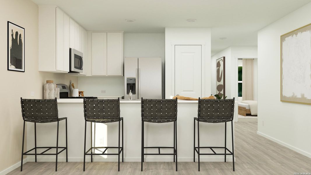 Furnished interior view inside a new home in , Converse (Image 3).